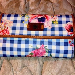 Blue and pink wallet